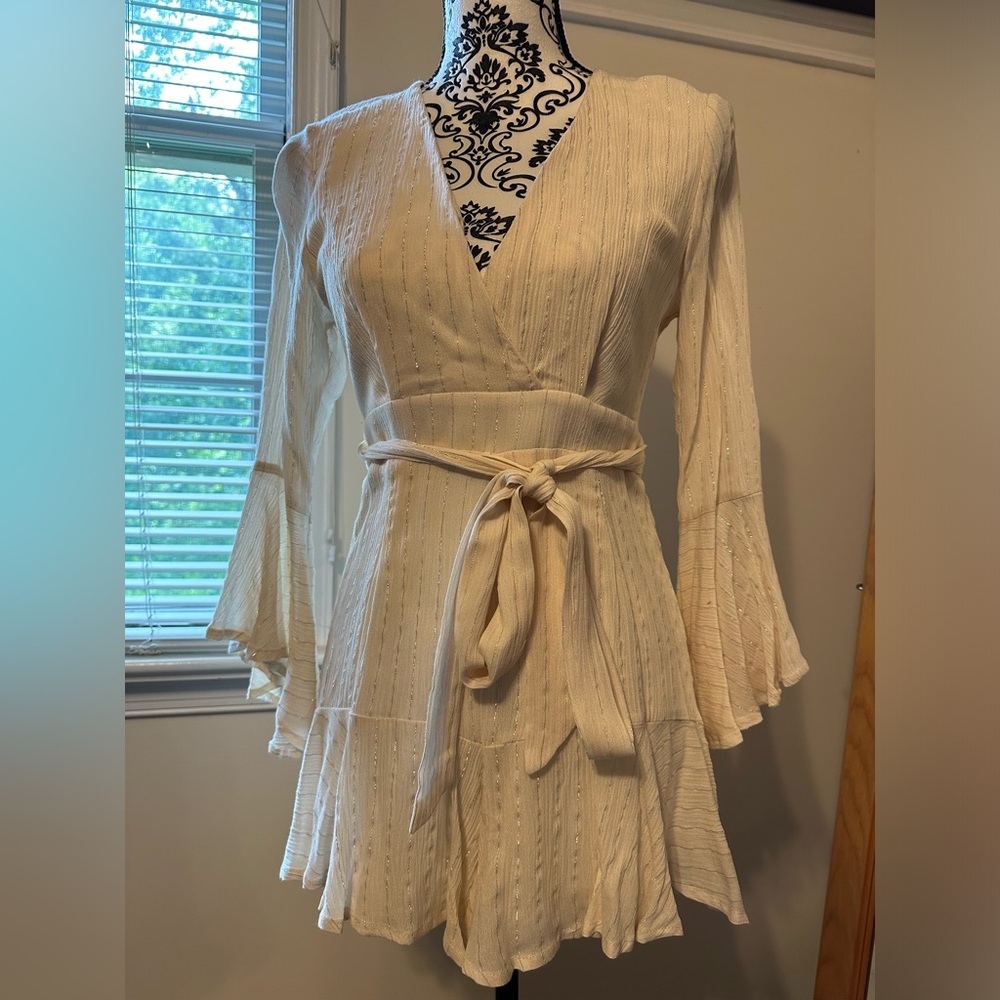 NWT FashionNova Metallic Flowy Romper